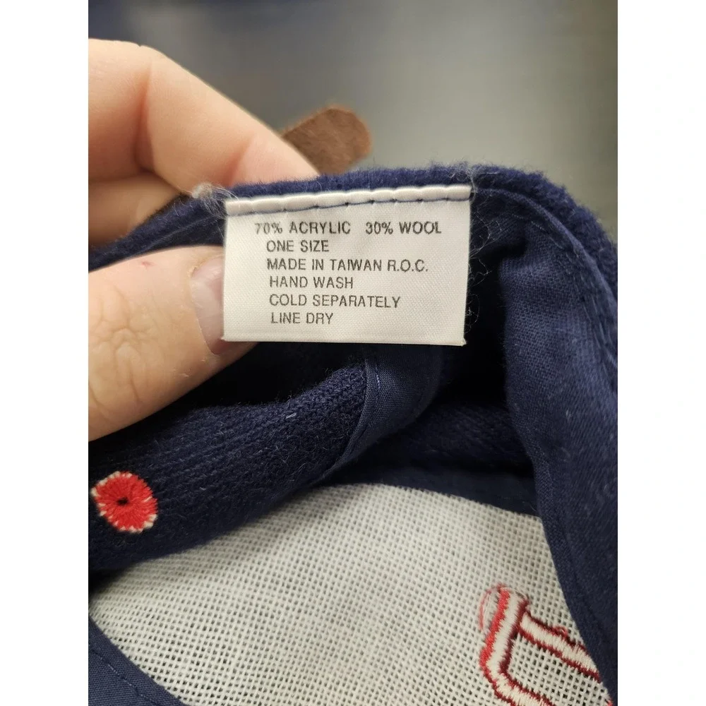 Vintage Disney Winnie The Pooh Hat Cap Strap Back Boys One Size‎ Blue Red 90s